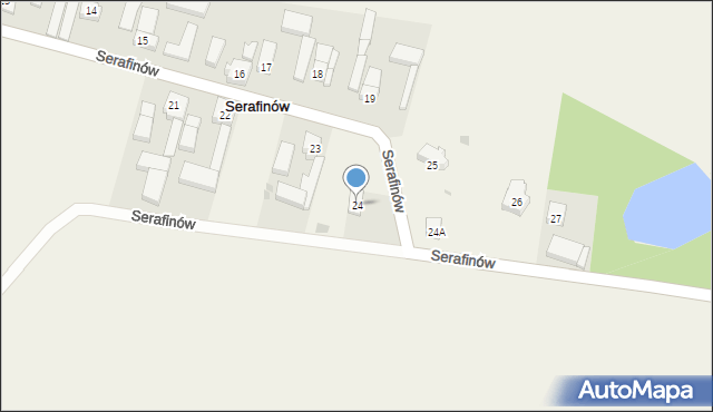 Serafinów, Serafinów, 24, mapa Serafinów