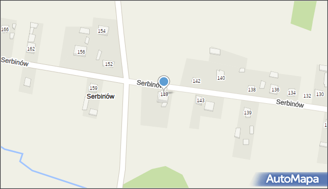 Serbinów, Serbinów, 149, mapa Serbinów