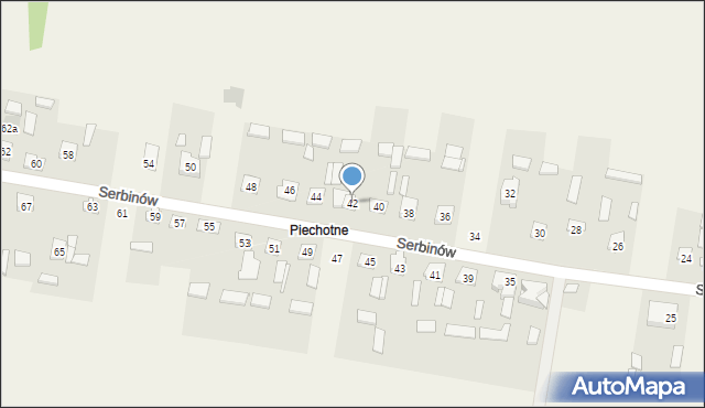 Serbinów, Serbinów, 42, mapa Serbinów