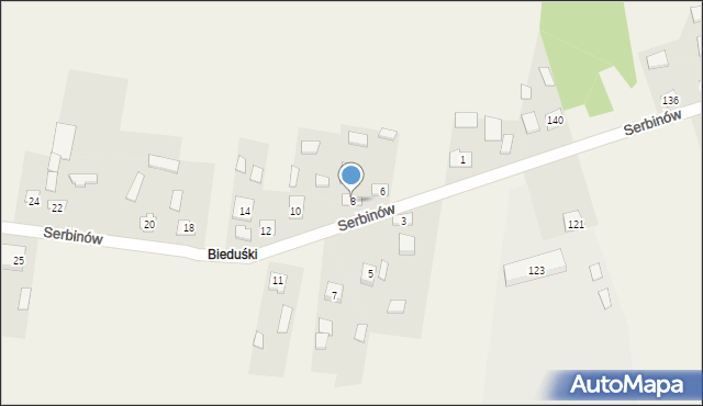 Serbinów, Serbinów, 8, mapa Serbinów