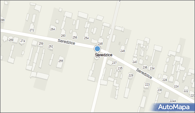 Seredzice, Seredzice, 241, mapa Seredzice