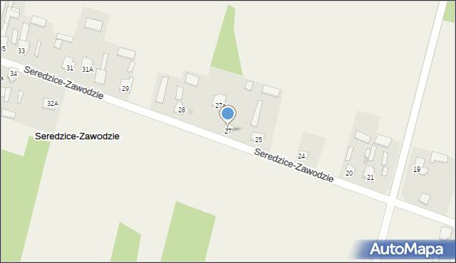 Seredzice-Zawodzie, Seredzice-Zawodzie, 27, mapa Seredzice-Zawodzie