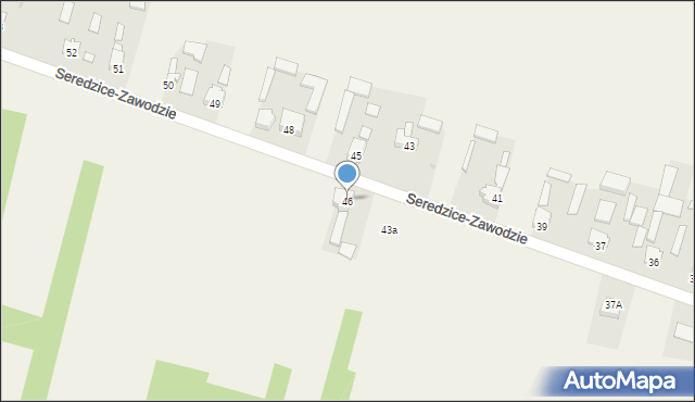 Seredzice-Zawodzie, Seredzice-Zawodzie, 46, mapa Seredzice-Zawodzie