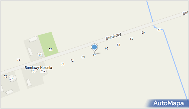 Serniawy, Serniawy, 67, mapa Serniawy