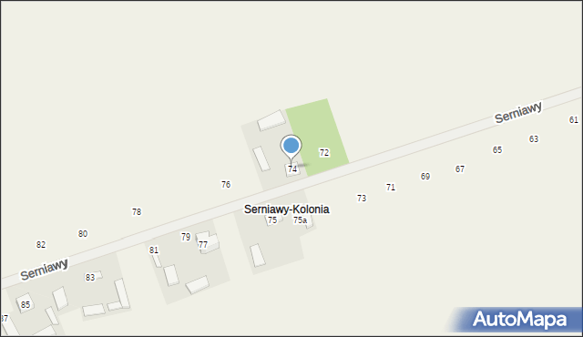 Serniawy, Serniawy, 74, mapa Serniawy