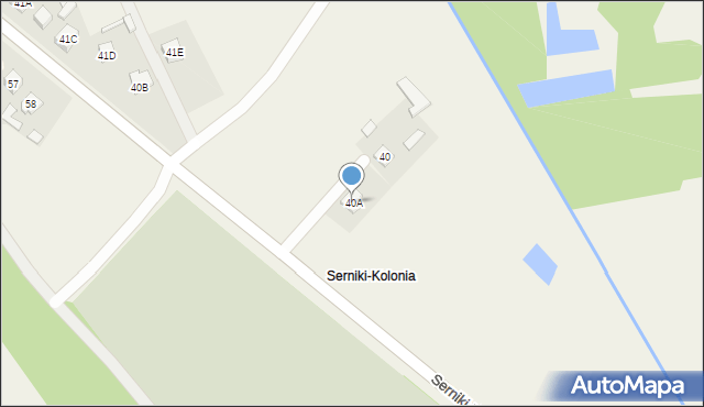 Serniki-Kolonia, Serniki-Kolonia, 40A, mapa Serniki-Kolonia