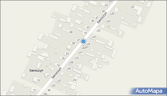 Seroczyn, Seroczyn, 114, mapa Seroczyn