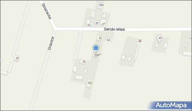 Seroki-Wieś, Seroki-Wieś, 32A, mapa Seroki-Wieś