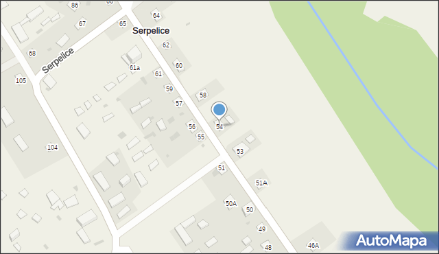 Serpelice, Serpelice, 54, mapa Serpelice