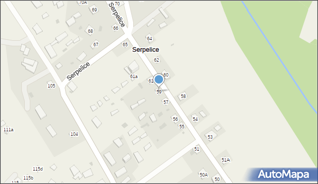 Serpelice, Serpelice, 59, mapa Serpelice