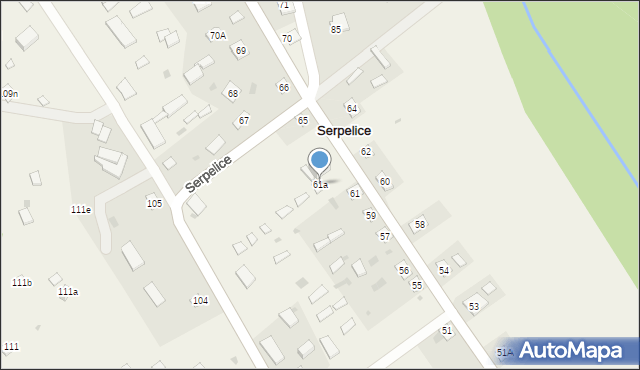 Serpelice, Serpelice, 61a, mapa Serpelice