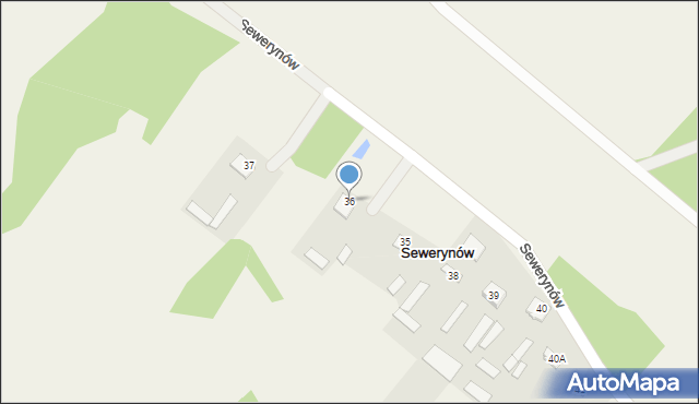 Sewerynów, Sewerynów, 36, mapa Sewerynów