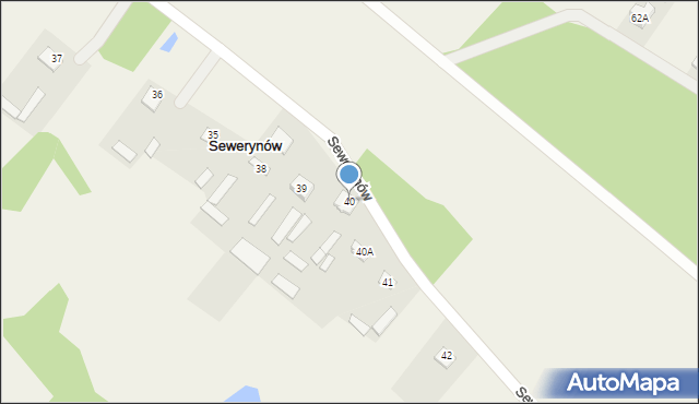 Sewerynów, Sewerynów, 40, mapa Sewerynów