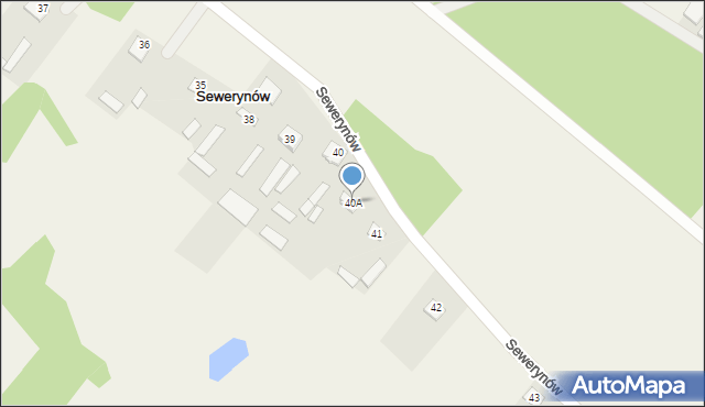 Sewerynów, Sewerynów, 40A, mapa Sewerynów