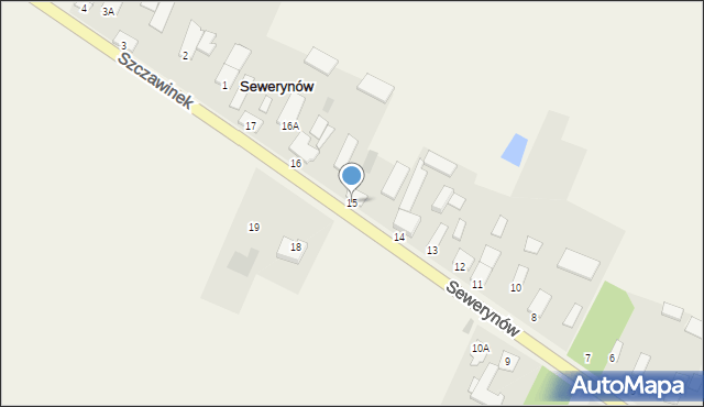 Sewerynów, Sewerynów, 15, mapa Sewerynów