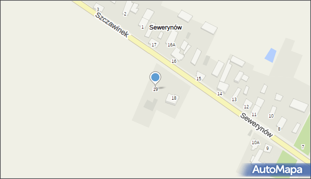 Sewerynów, Sewerynów, 19, mapa Sewerynów