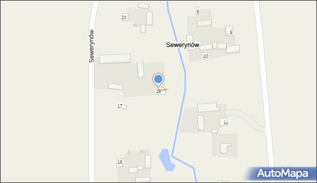 Sewerynów, Sewerynów, 18, mapa Sewerynów