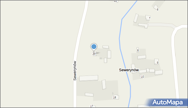 Sewerynów, Sewerynów, 20, mapa Sewerynów