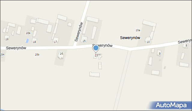 Sewerynów, Sewerynów, 13, mapa Sewerynów