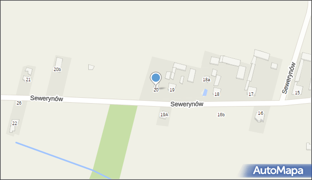 Sewerynów, Sewerynów, 20, mapa Sewerynów