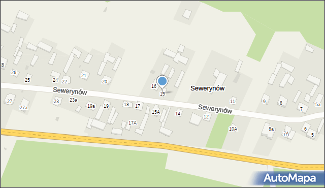 Sewerynów, Sewerynów, 15, mapa Sewerynów