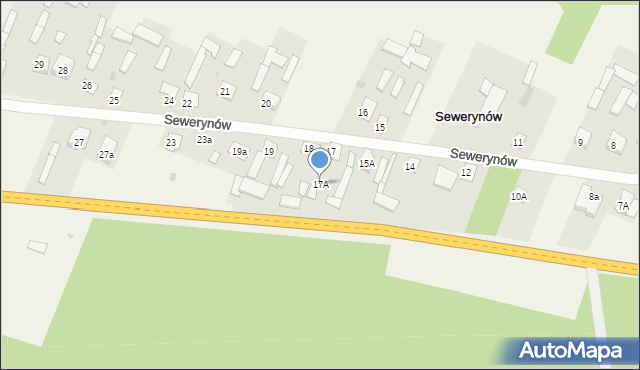 Sewerynów, Sewerynów, 17A, mapa Sewerynów