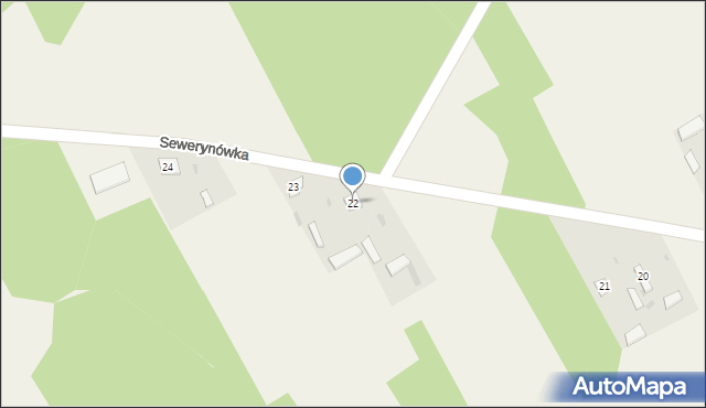 Sewerynówka, Sewerynówka, 22, mapa Sewerynówka