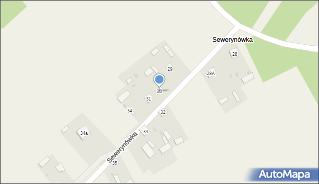 Sewerynówka, Sewerynówka, 30, mapa Sewerynówka