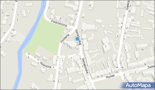 Skierniewice, Senatorska, 13, mapa Skierniewic