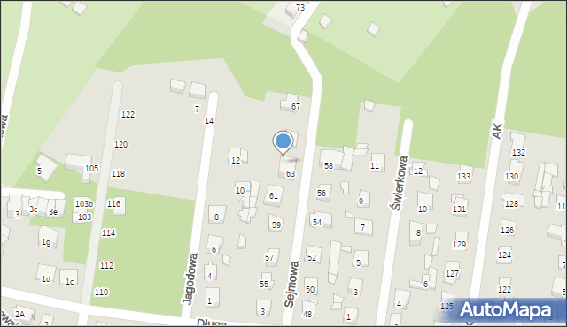 Sulejówek, Sejmowa, 63B, mapa Sulejówek
