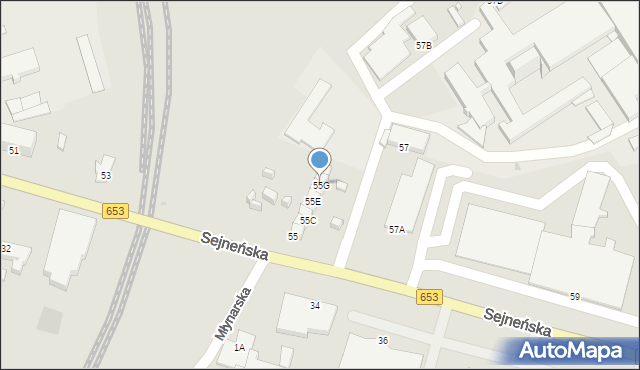 Suwałki, Sejneńska, 55G, mapa Suwałk
