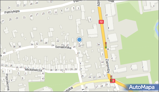 Tuliszków, Senatorska, 12, mapa Tuliszków