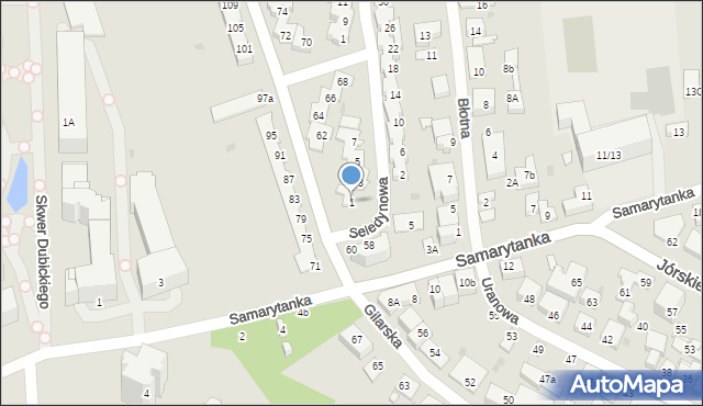 Warszawa, Seledynowa, 1, mapa Warszawy