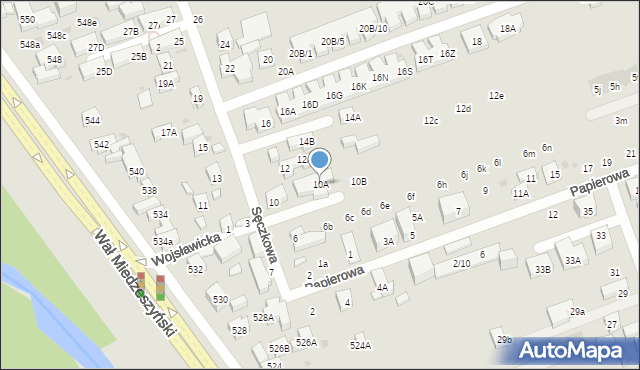 Warszawa, Sęczkowa, 10A, mapa Warszawy