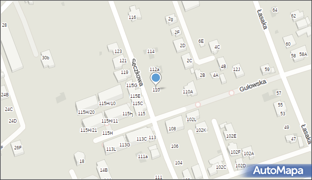 Warszawa, Sęczkowa, 110, mapa Warszawy