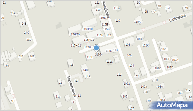 Warszawa, Sęczkowa, 113H, mapa Warszawy