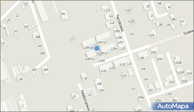 Warszawa, Sęczkowa, 115H/15, mapa Warszawy