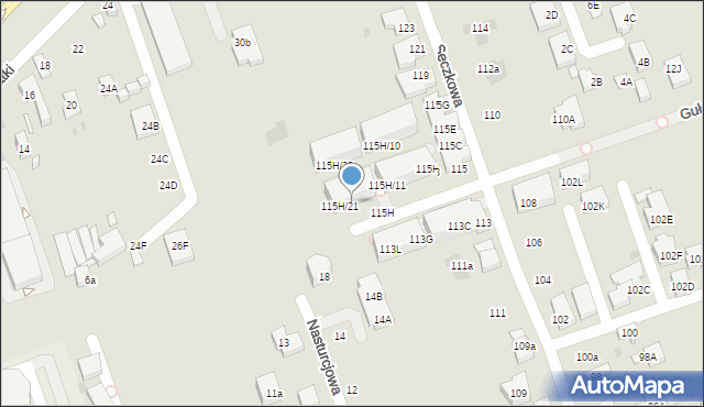 Warszawa, Sęczkowa, 115H/19, mapa Warszawy