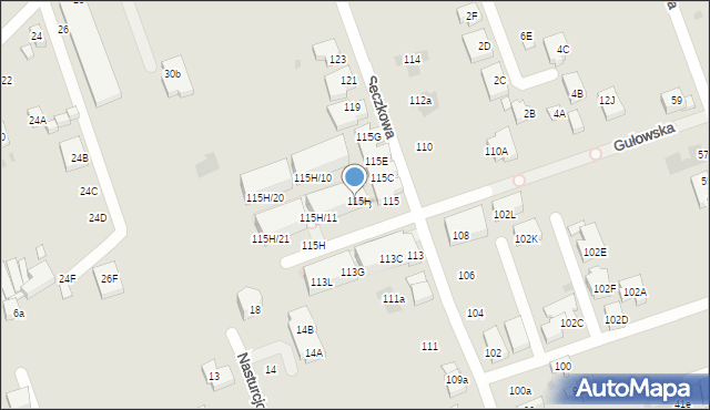 Warszawa, Sęczkowa, 115H/3, mapa Warszawy