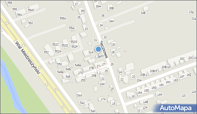 Warszawa, Sęczkowa, 29, mapa Warszawy