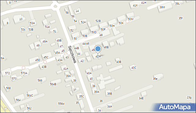 Warszawa, Sęczkowa, 42A, mapa Warszawy