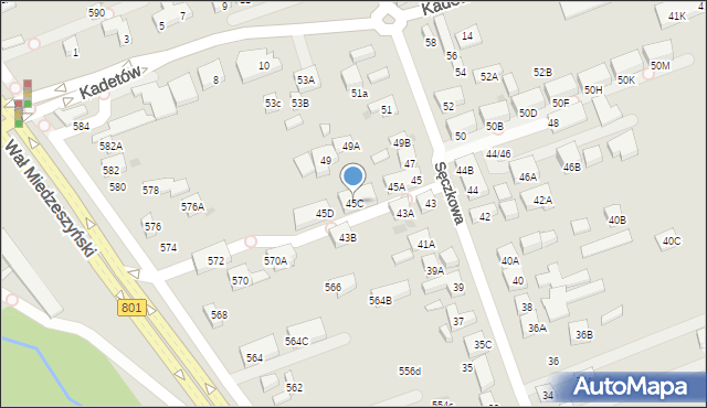 Warszawa, Sęczkowa, 45C, mapa Warszawy