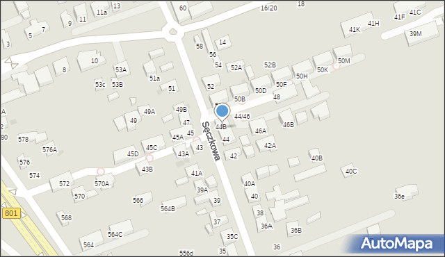 Warszawa, Sęczkowa, 48, mapa Warszawy