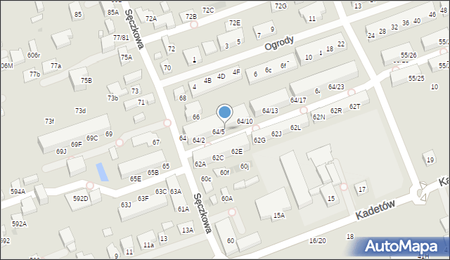 Warszawa, Sęczkowa, 64/6, mapa Warszawy