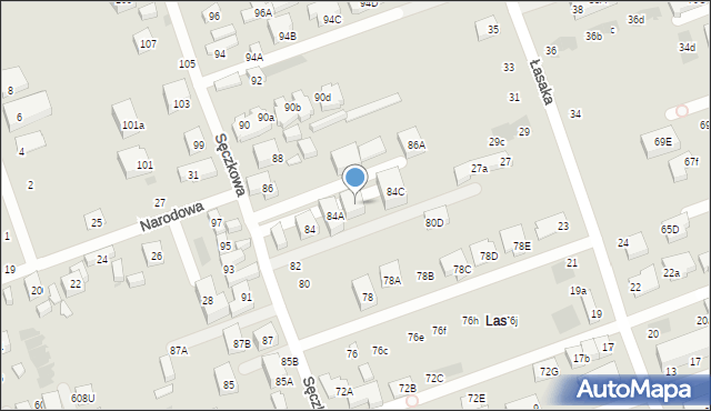 Warszawa, Sęczkowa, 84B, mapa Warszawy