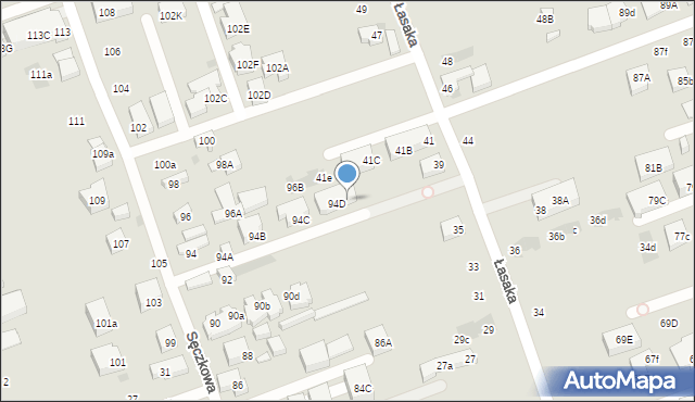 Warszawa, Sęczkowa, 94E, mapa Warszawy