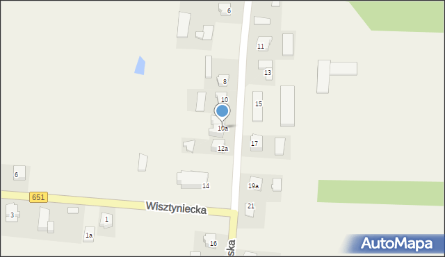 Wiżajny, Sejneńska, 10a, mapa Wiżajny