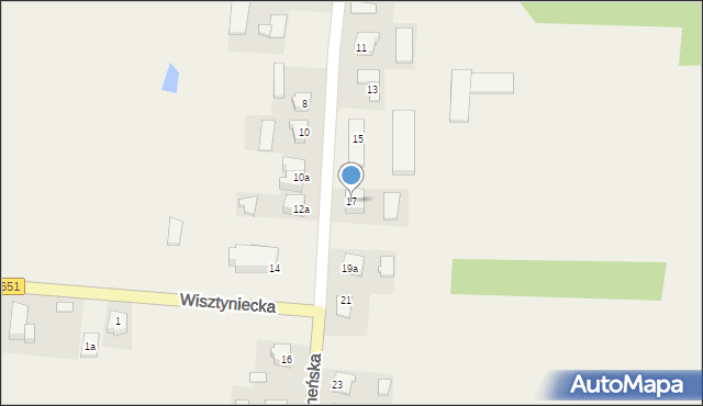 Wiżajny, Sejneńska, 17, mapa Wiżajny