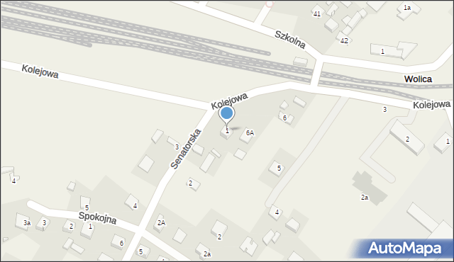 Wolica, Senatorska, 1, mapa Wolica