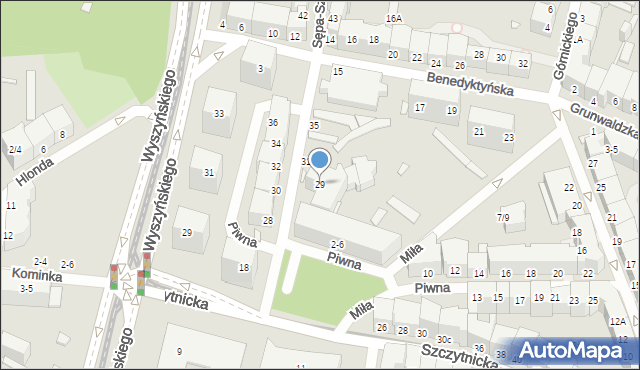 Wrocław, Sępa-Szarzyńskiego Mikołaja, 29, mapa Wrocławia